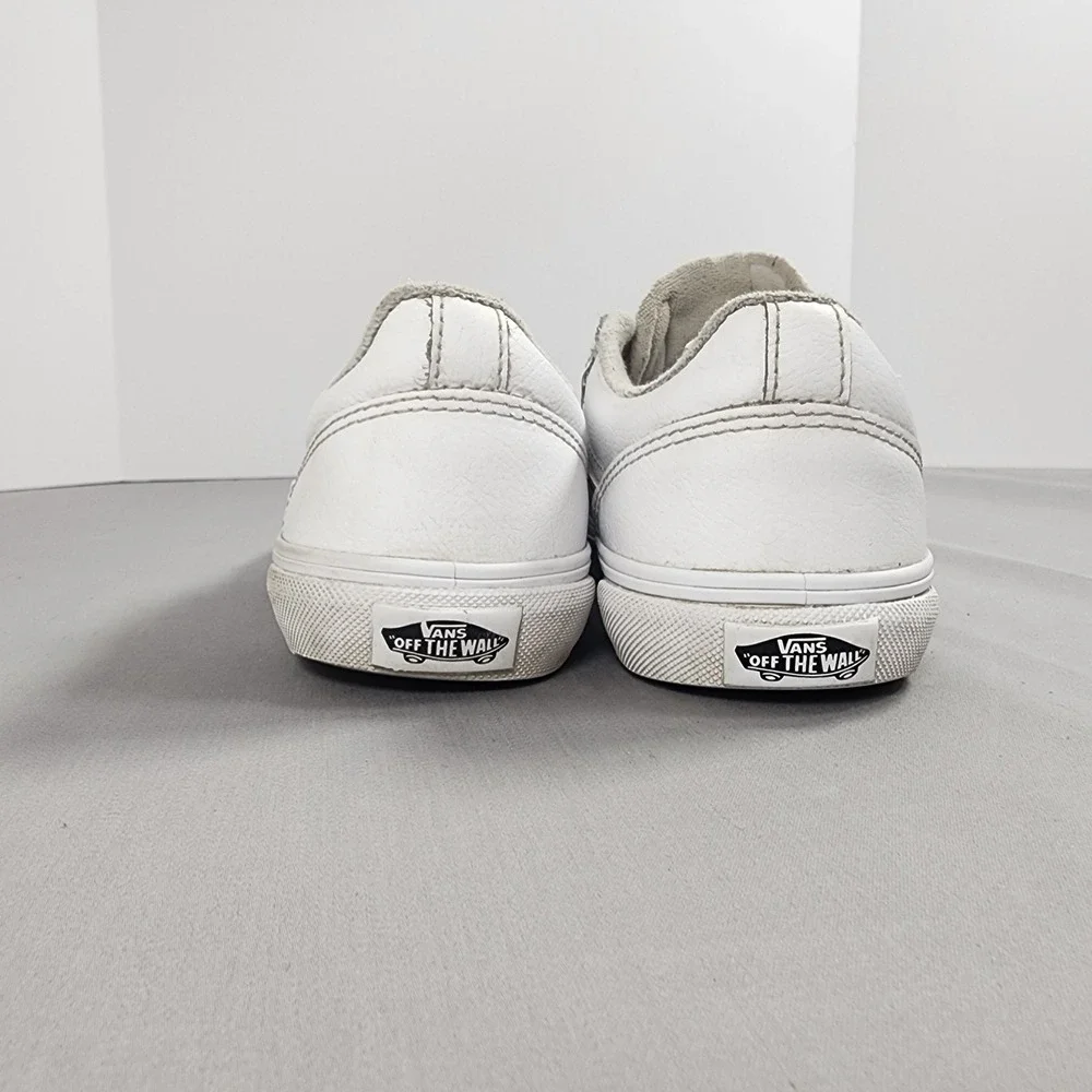 Vans Youth 5.0 White Leather Low Top Skate Sneakers 500714